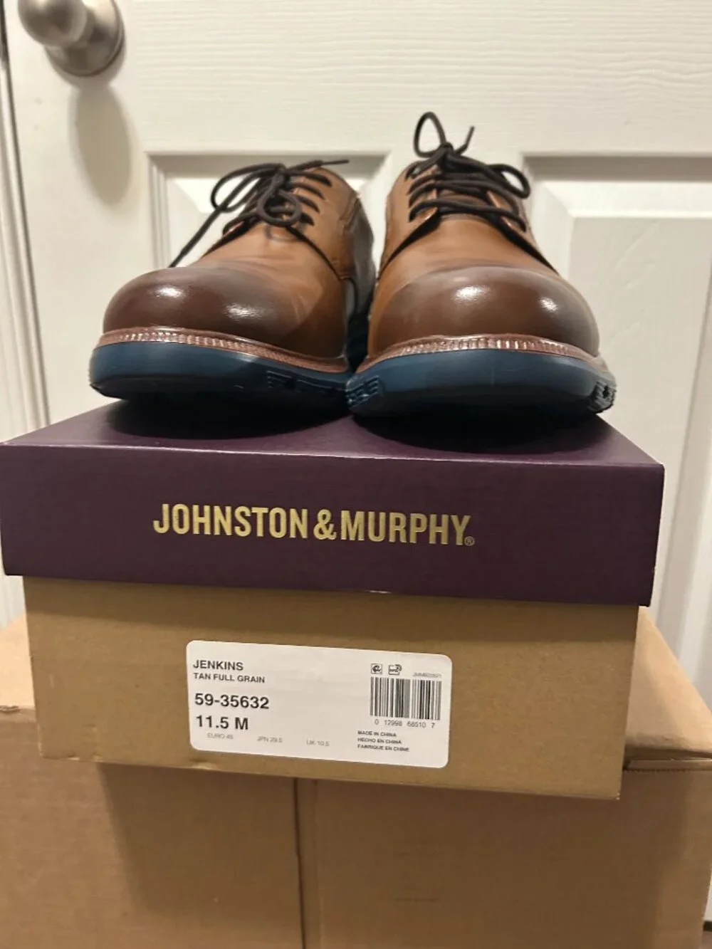 Johnson Murphy Mens Jenkins Plain Toe Oxford, 11.5 NEW - Picture 2 of 7